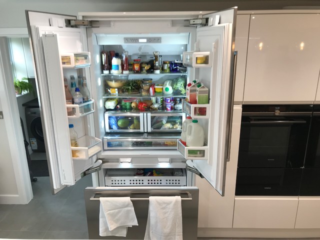 Large double door fridge and drawer freezer from Siemens - Contemporary -  Kitchen - Buckinghamshire - by Lima Kitchens | Houzz UK