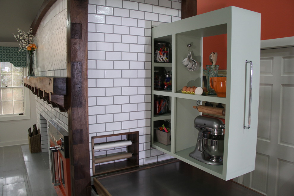 Example of a large transitional kitchen pantry design in Atlanta