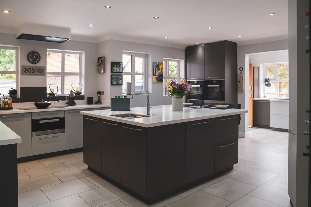 Large Family Kitchen with Island Contemporary Kitchen Dorset by Kitchens by Purewell Houzz