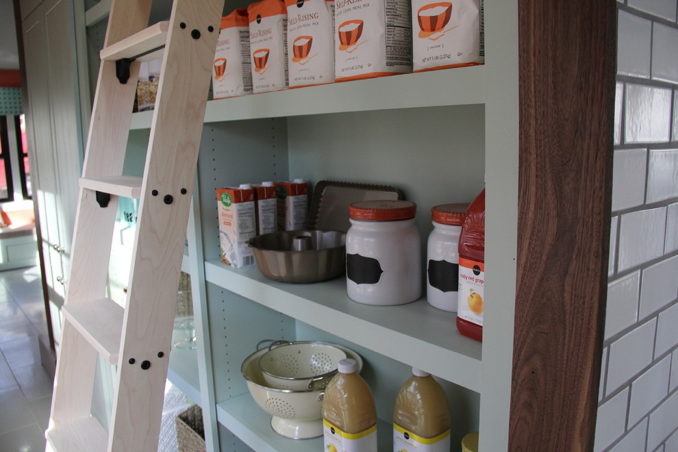 Large Open Pantry with rolling ladder Transitional Kitchen Atlanta by Venture Group of