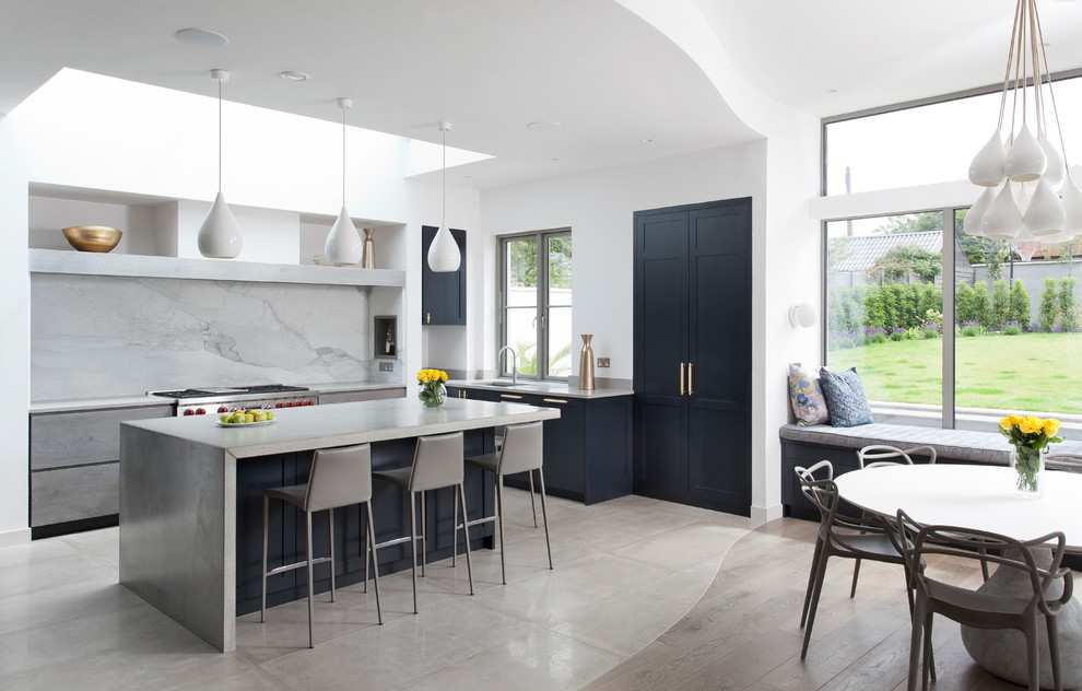 Large Open-Plan Kitchen Diner - Transitional - Kitchen - Dublin - by ...