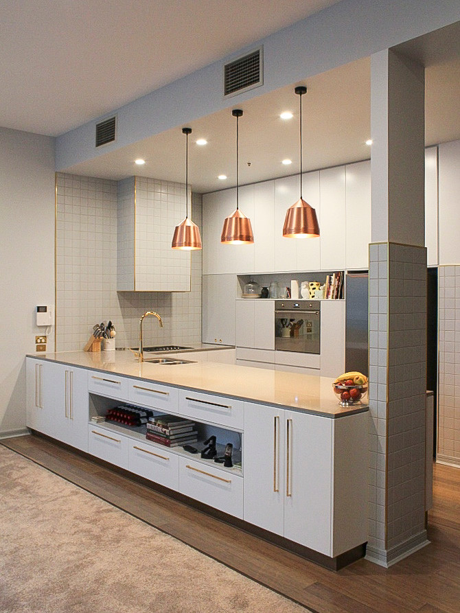 Example of a large trendy kitchen design in Melbourne