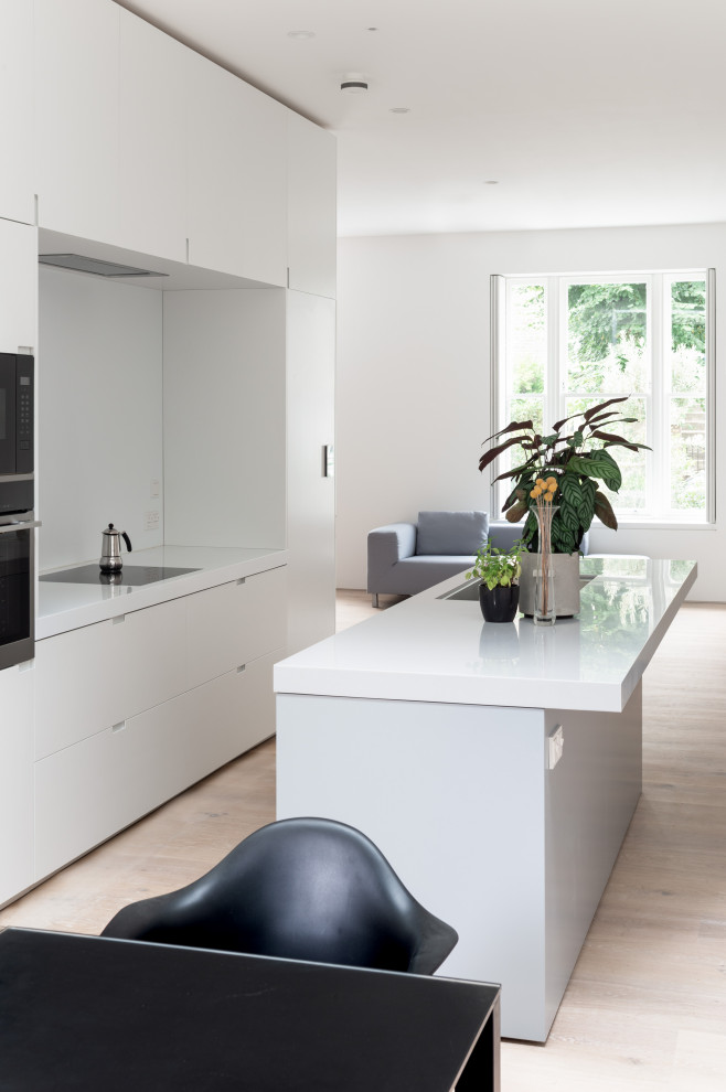 Example of a trendy kitchen design in London