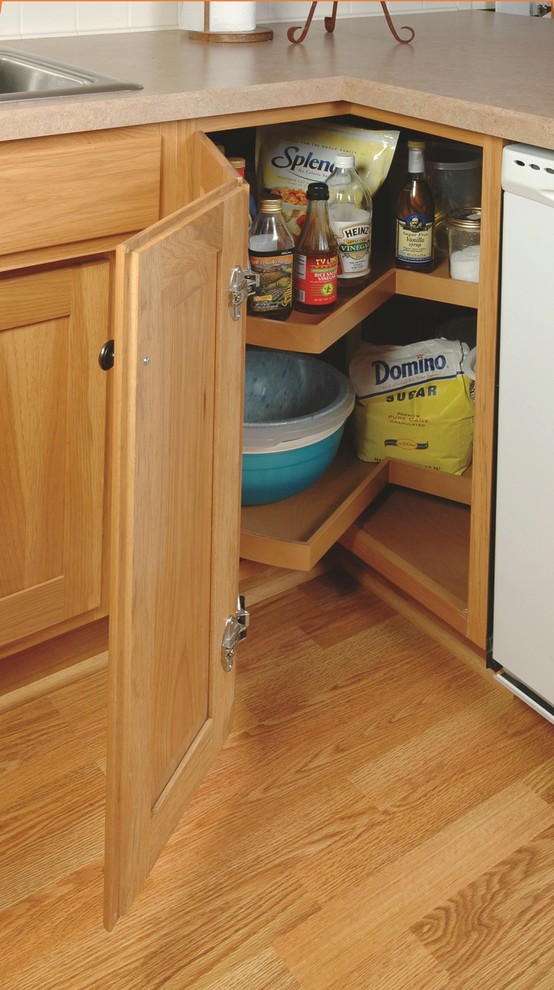Lazy Susan with Bifold Door Craftsman Kitchen Cleveland by Schrocks of Walnut Creek Houzz