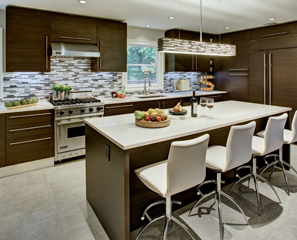Leonia Nj Contemporary Kitchen New York By Modiani Kitchens