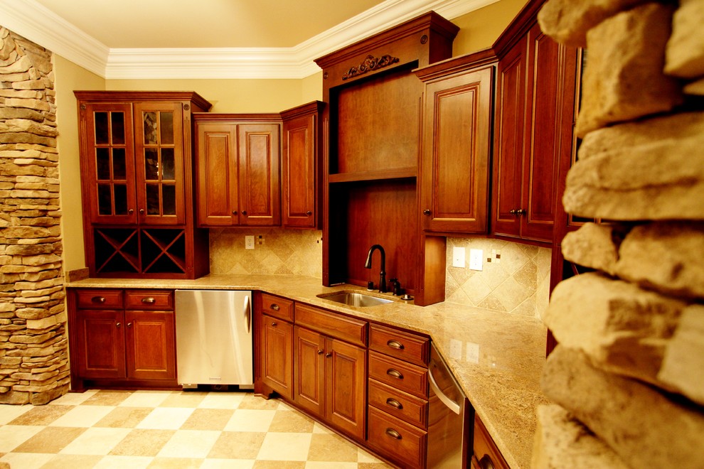 Lex Showhouse Basement Bar Transitional Kitchen Louisville by