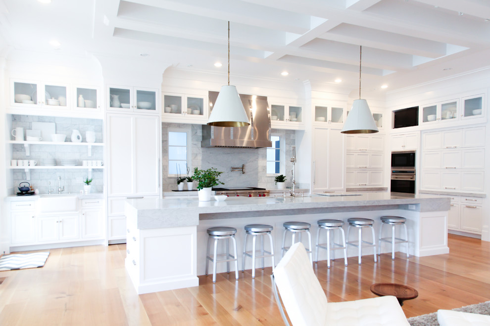 Light & Bright Symmetrical Kitchen Design Transitional Kitchen