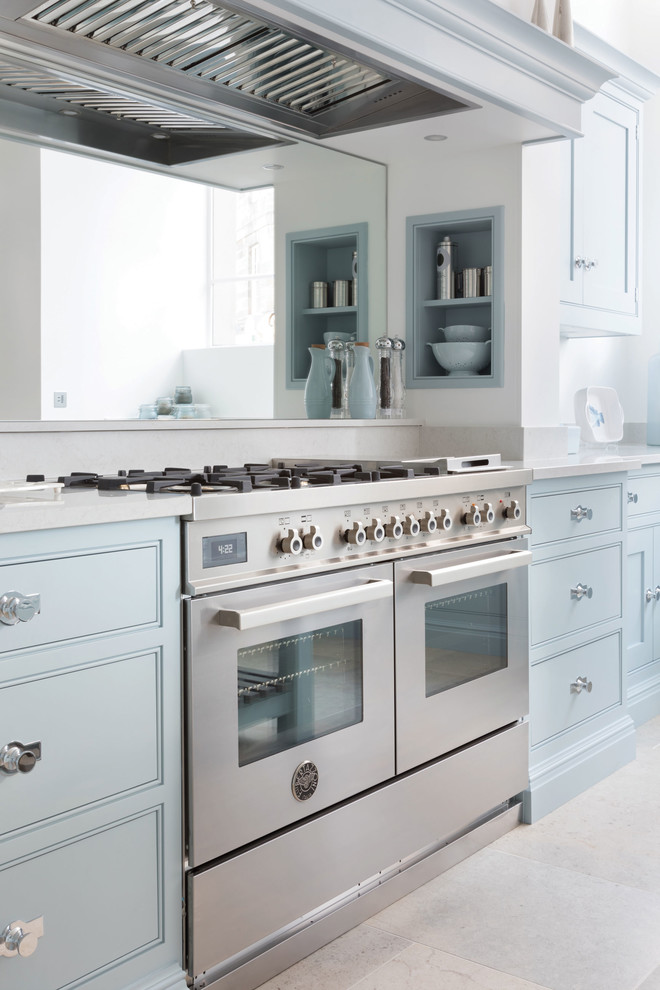 Light Blue Traditional Shaker Kitchen - Traditional - Kitchen ...