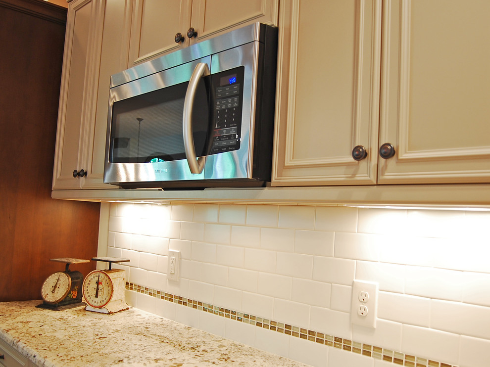 Light Rail Under Microwave Traditional Kitchen Raleigh by Anne