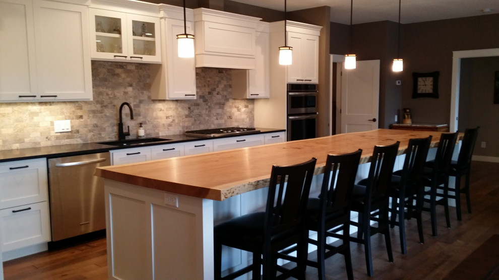 Live Edge Wood Kitchen Island Top Traditional Kitchen by Wood