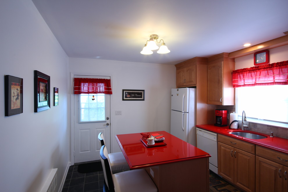 This is an example of a retro kitchen in New York.