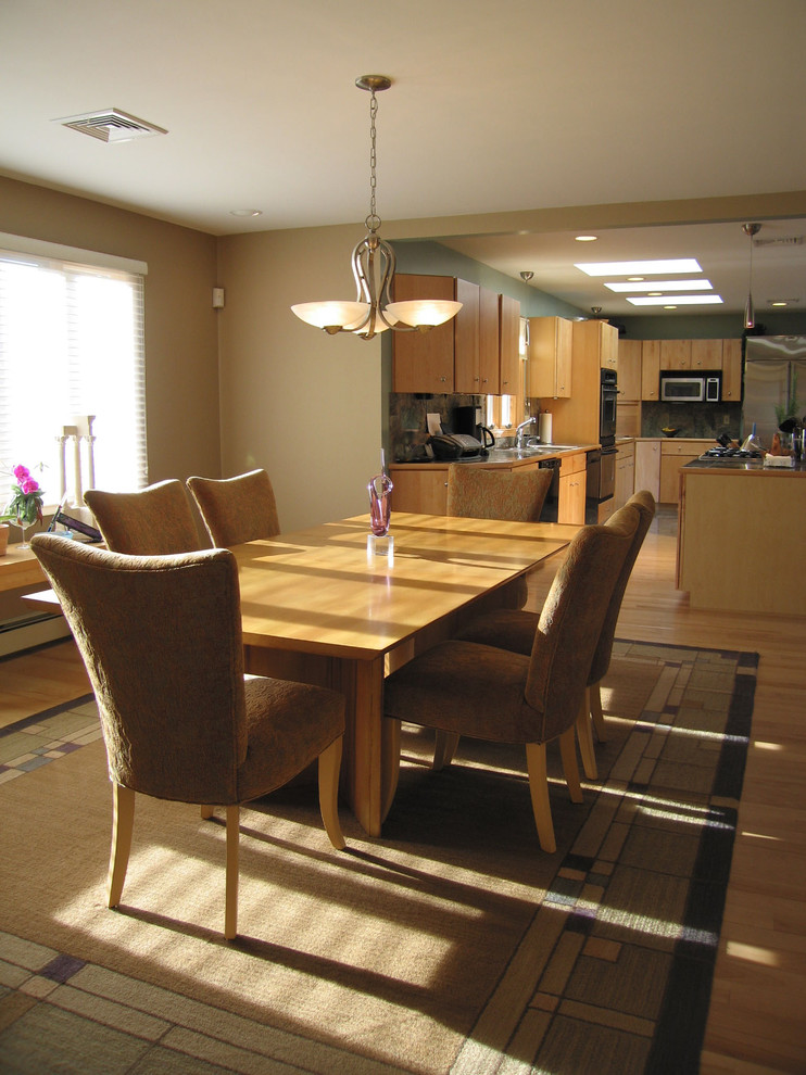 Photo of a contemporary dining room in Providence.