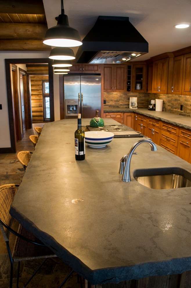  Log  Cabin Remodel  Addition Traditional Kitchen 