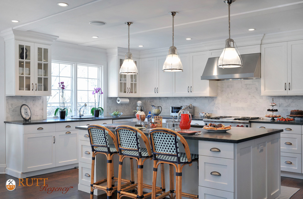 Long Island White Kitchen featuring Rutt Regency