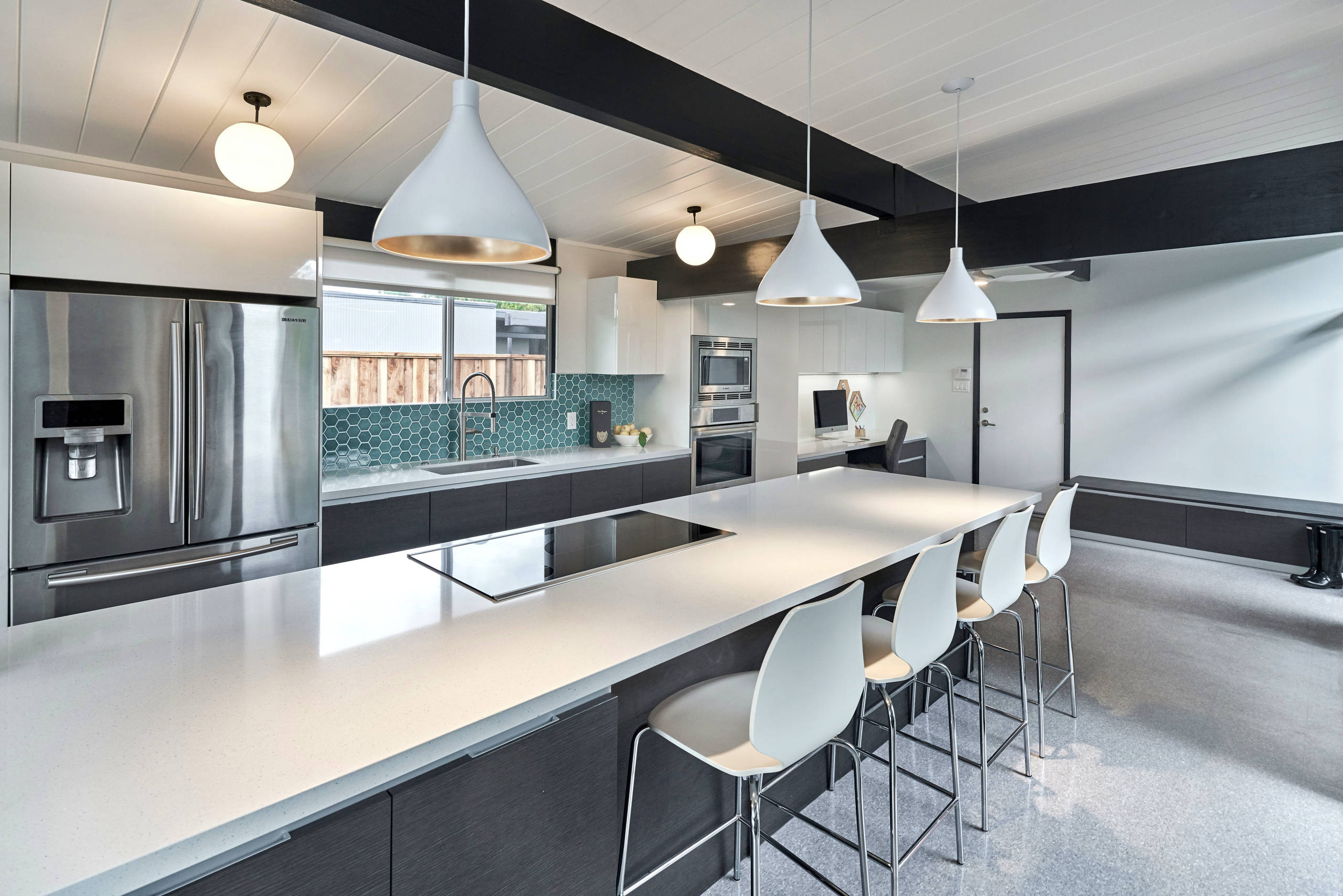 Countertop Overhang Modern Kitchen, Kitchen Countertops Long Island