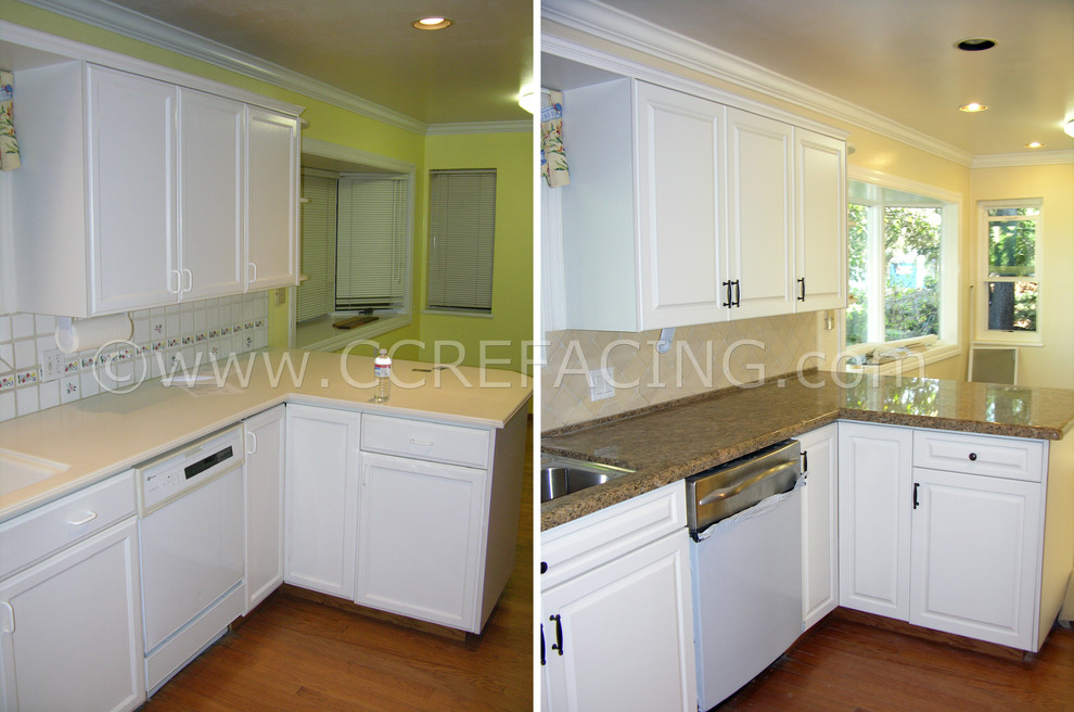 Photo inspiration: Picture Idea: Los Altos Hills Kitchen Reface 1 Before After Kitchen