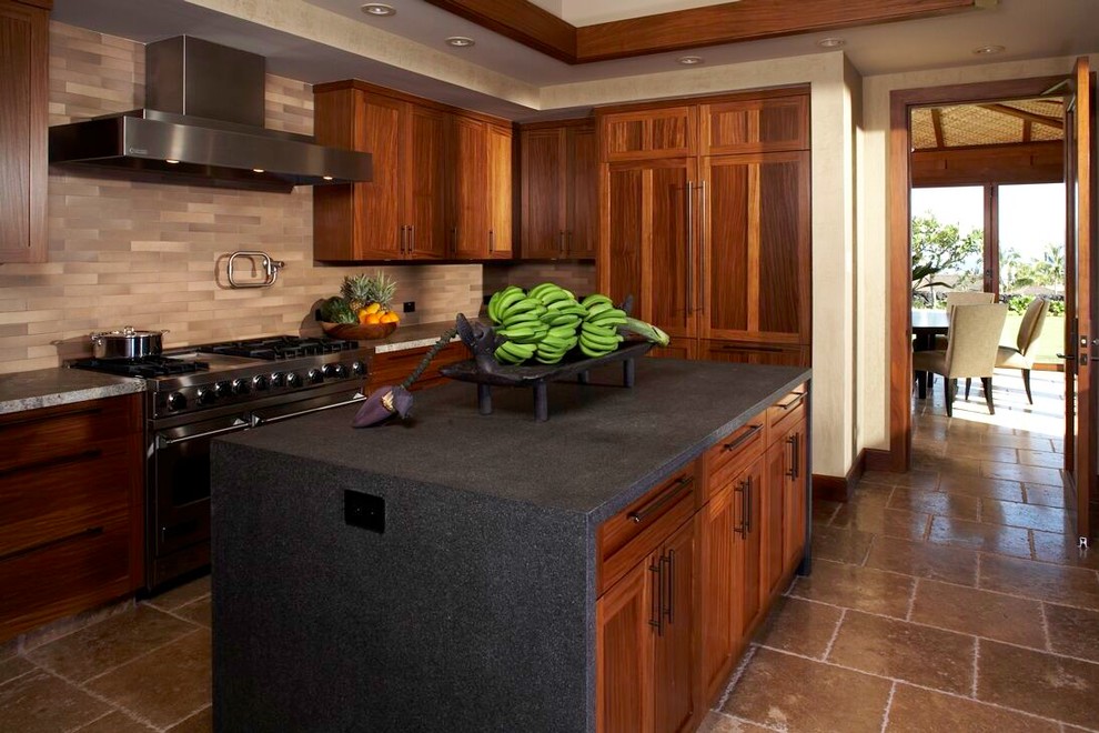 Design ideas for a contemporary kitchen in Hawaii.
