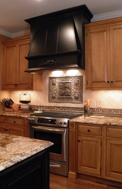Black wood on sale range hood