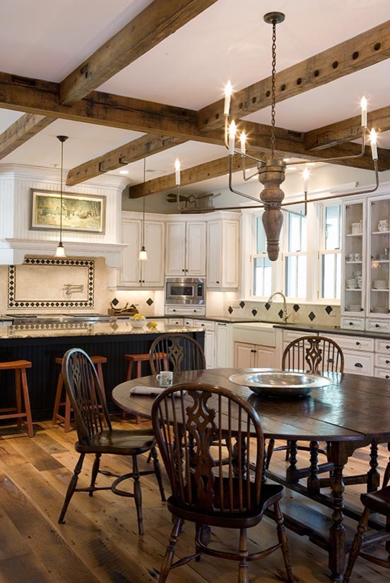 Inspiration for a rustic kitchen remodel in Charleston