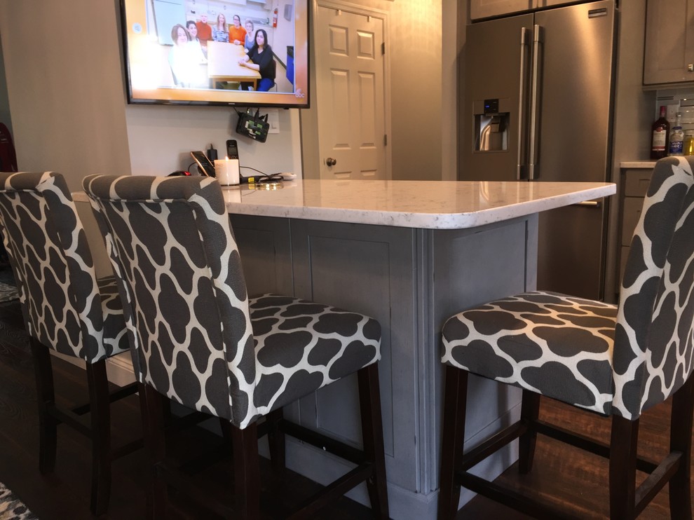 Lowes Kitchen Remodel, Farmingville, Kraftmaid Aged River Rock finish