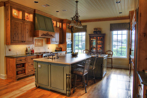 high-gloss, matte, and wood grain cabinet finishes