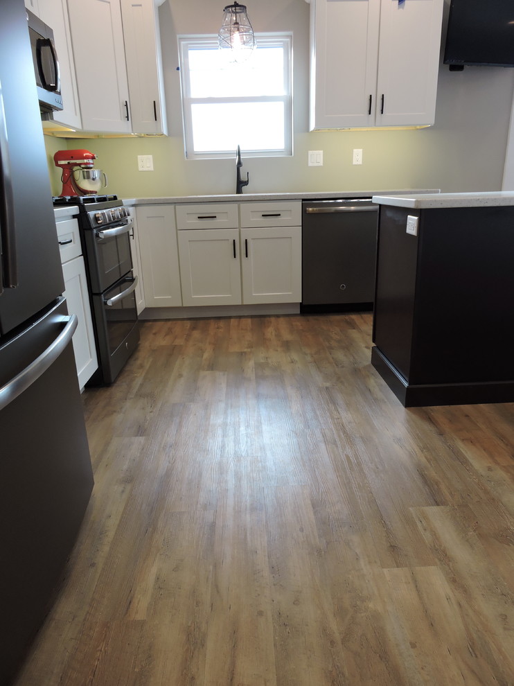 Luxury Vinyl Plank Green Oak development Kitchen Chicago by