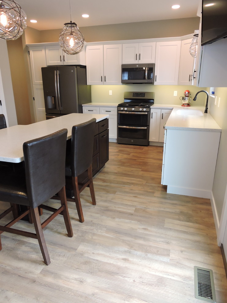 Luxury Vinyl Plank Green Oak development Kitchen Chicago by