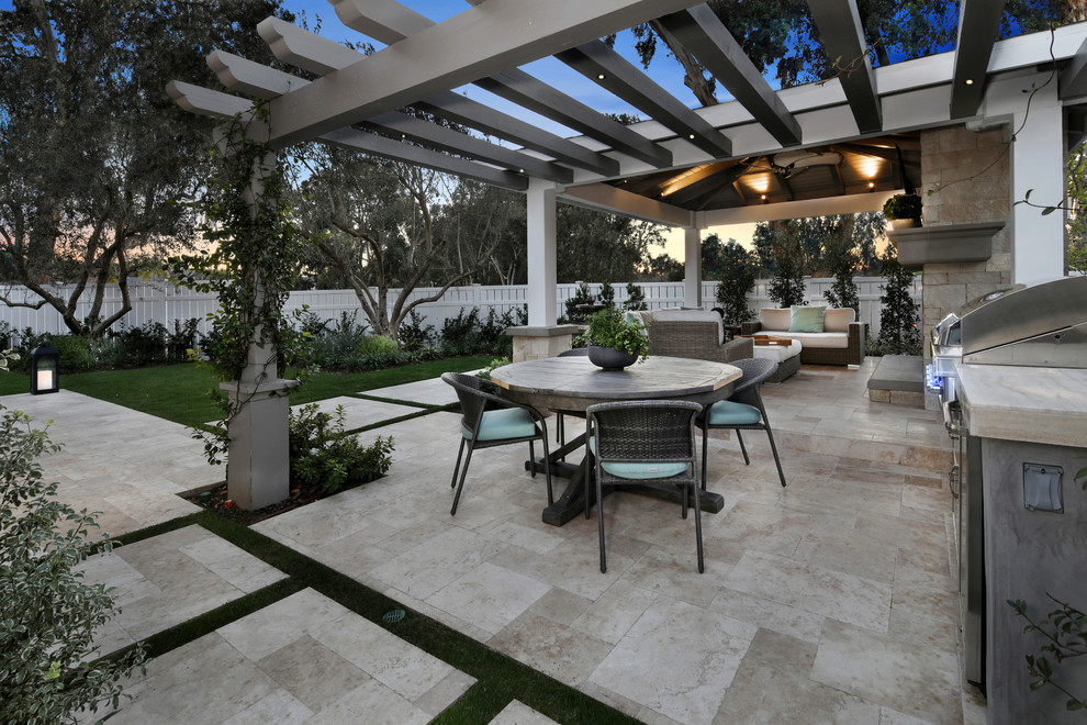 M. Sullivan Farmhouse Patio Orange County by AMS Landscape