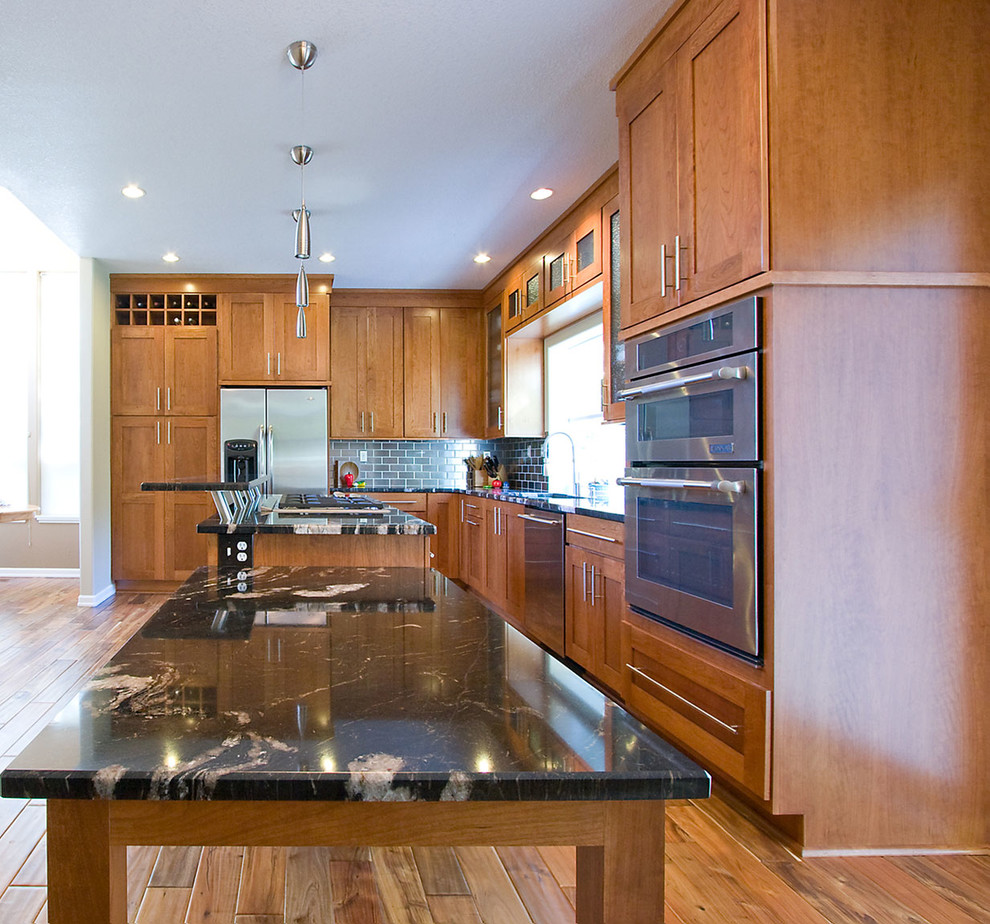 Example of a transitional kitchen design in Portland