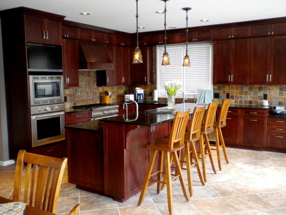 Mahogany Kitchen Cuisine Détroit par ANA Woodwork Studio LLC Houzz