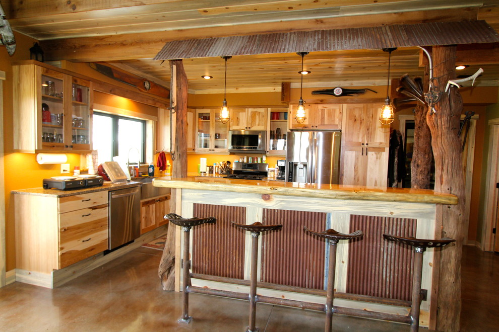 Rustic kitchen in Omaha.