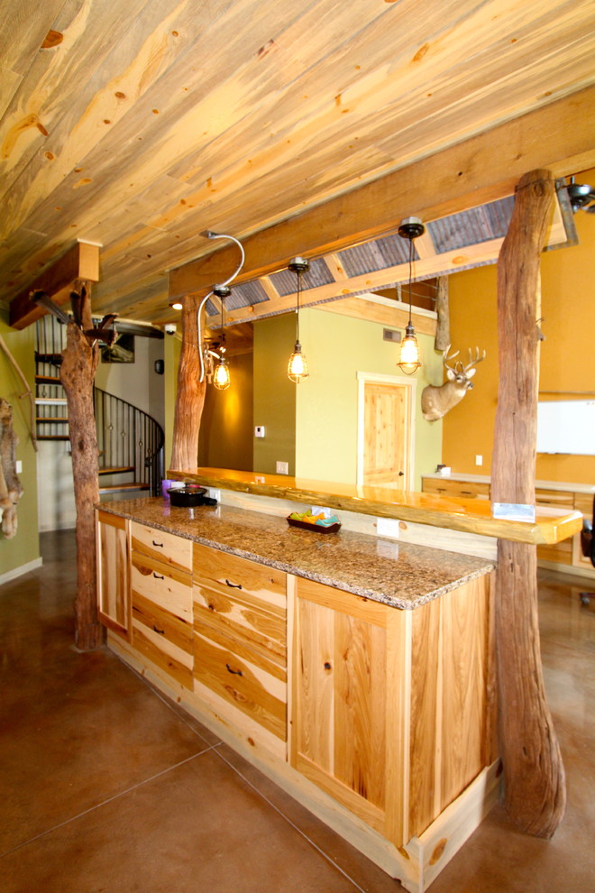 This is an example of a rustic kitchen in Omaha.
