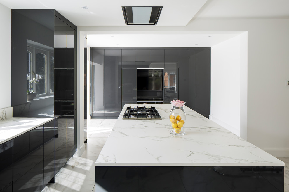 Inspiration for a medium sized contemporary kitchen in Surrey.