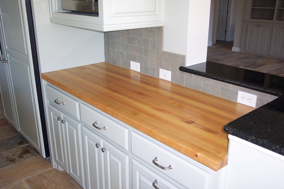 Maple Edge grain wood counter tops - Traditional - Kitchen - Austin ...