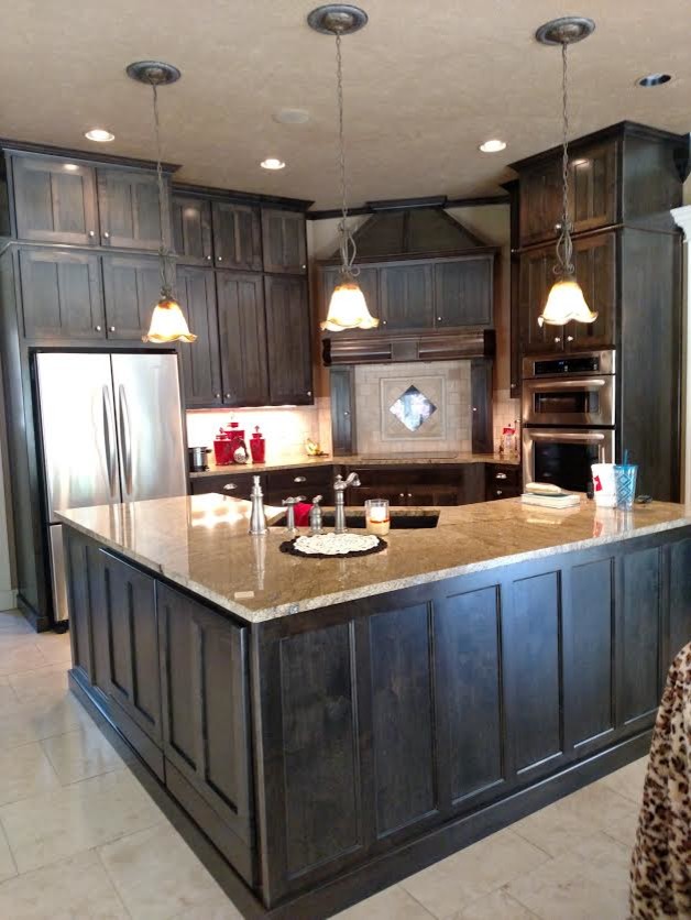 Maple Kitchen Cabinets with Ebony Stain - Rustic - Kitchen - Other - by