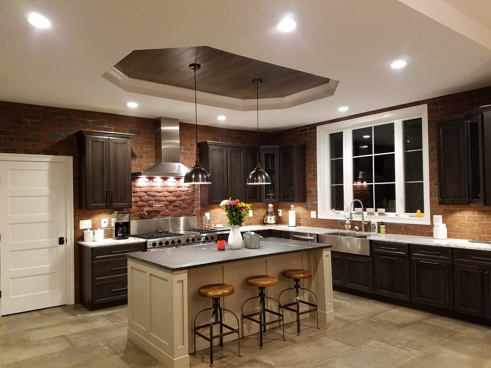 Maple Zinc/Spacious Gray Custom Kitchen Chicago by Brighton