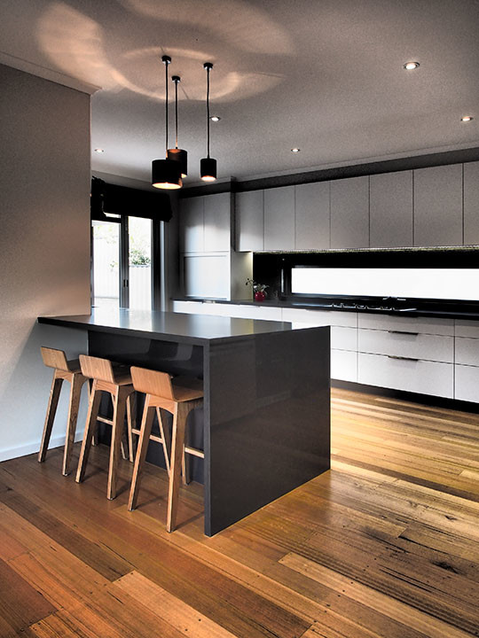 Example of a large asian kitchen design in Melbourne