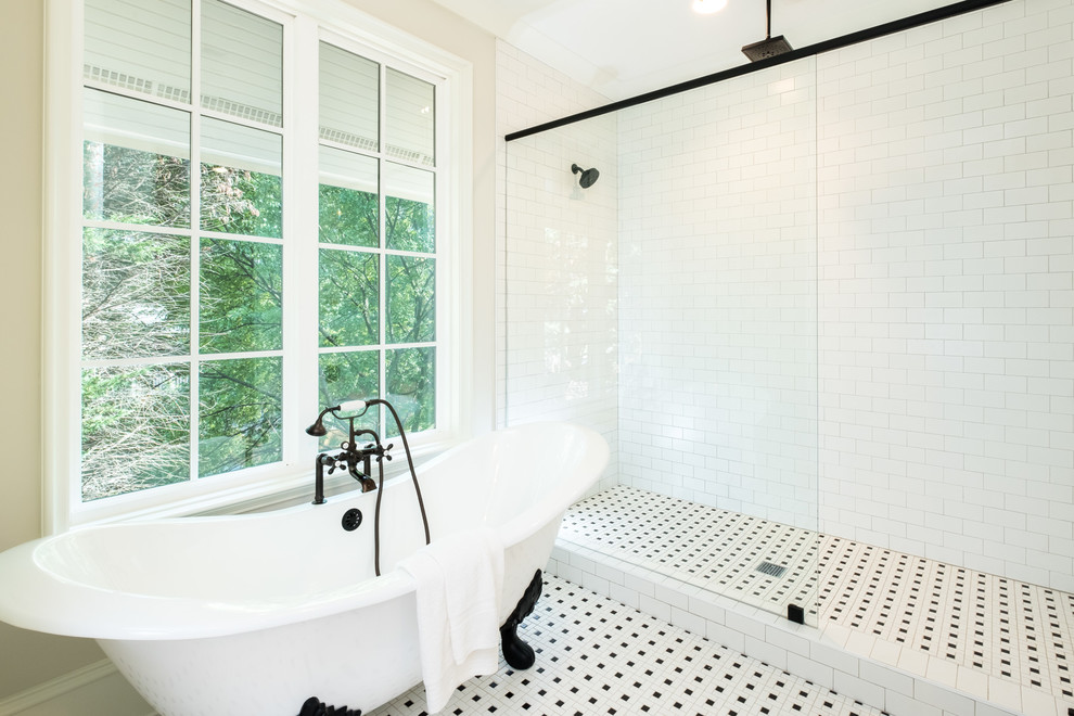 Inspiration for an eclectic bathroom remodel in Charlotte
