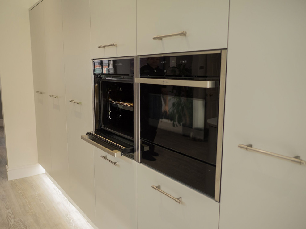 Matt Grey and Wood Effect Kitchen Modern Kitchen Hertfordshire