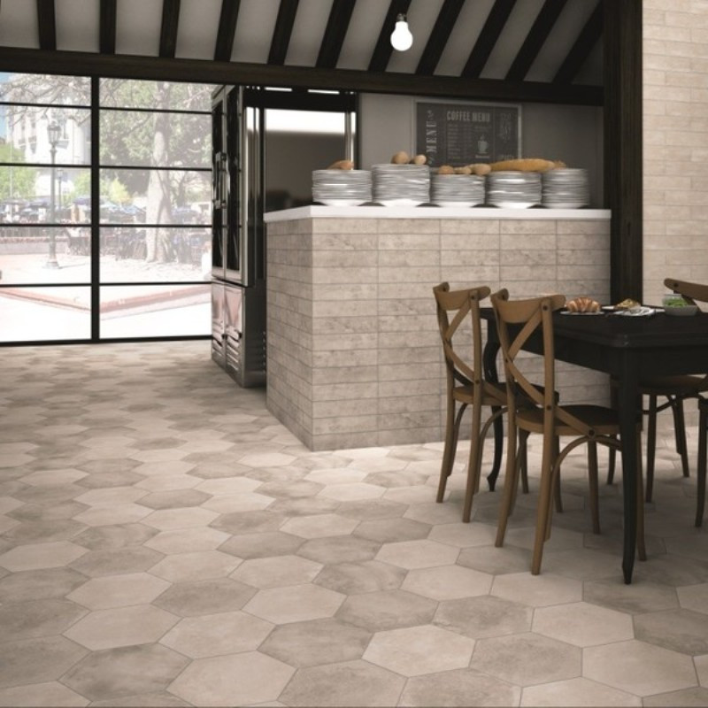 Memphis White Hexagon Floor Tiles Direct Tile Warehouse Cuisine