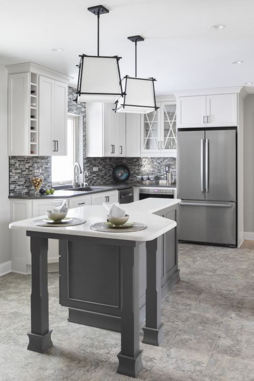 modern white and grey kitchens