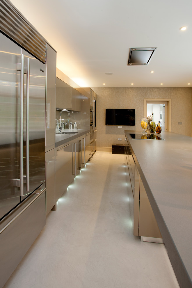 MicroCrete Polished Concrete Flooring Contemporary Kitchen London