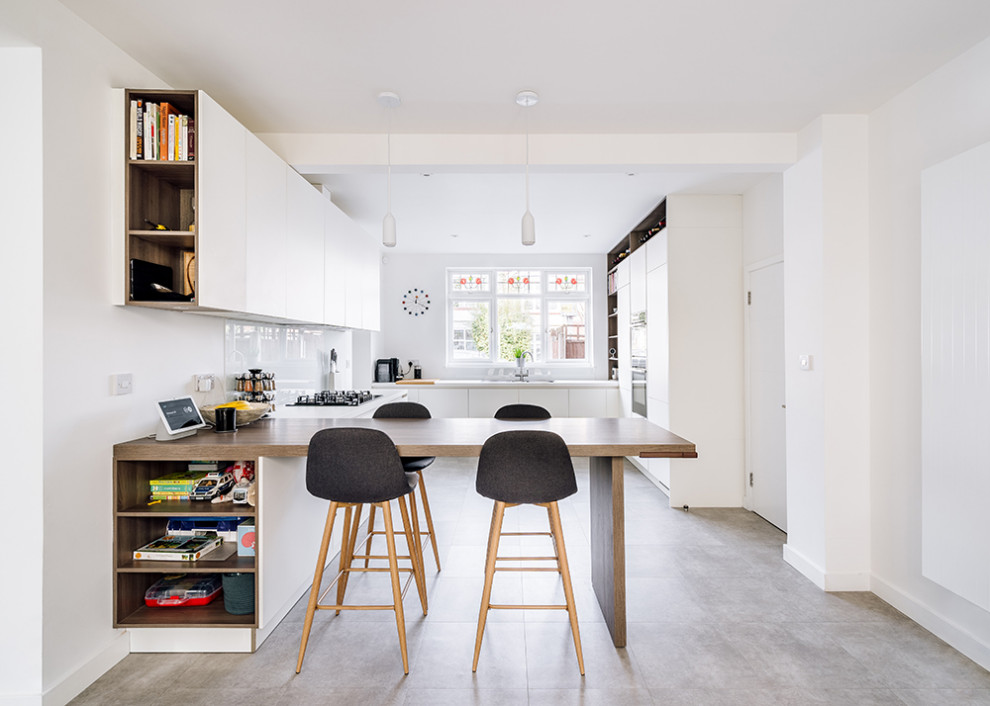 Midcentury themed renovation in Wanstead Midcentury Kitchen