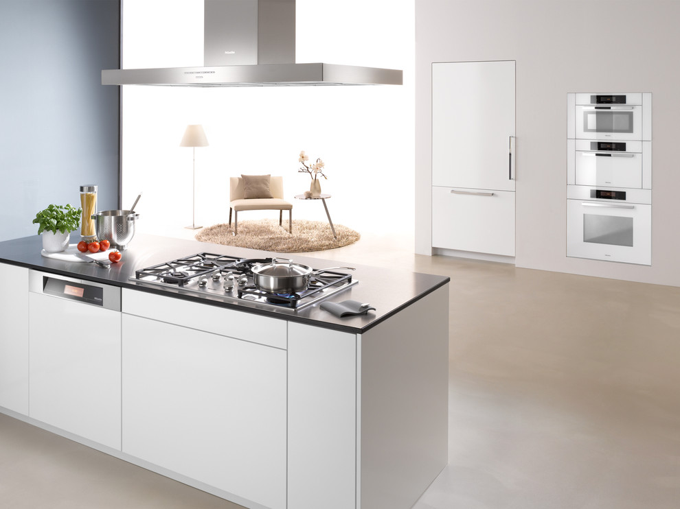 Miele Kitchen Appliances White Contemporary Kitchen Los Angeles by Universal Appliance