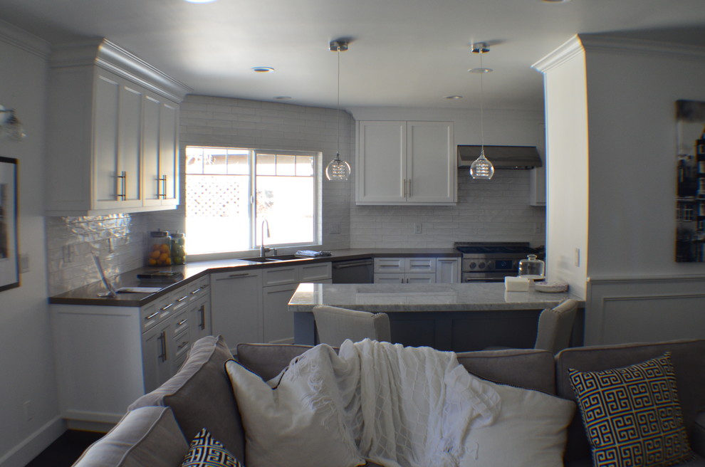 Milbank Remodel Transitional Kitchen Los Angeles by Landmark