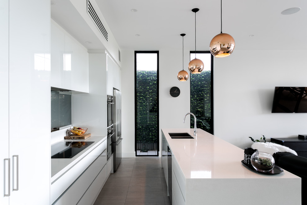 Example of a trendy kitchen design in Adelaide