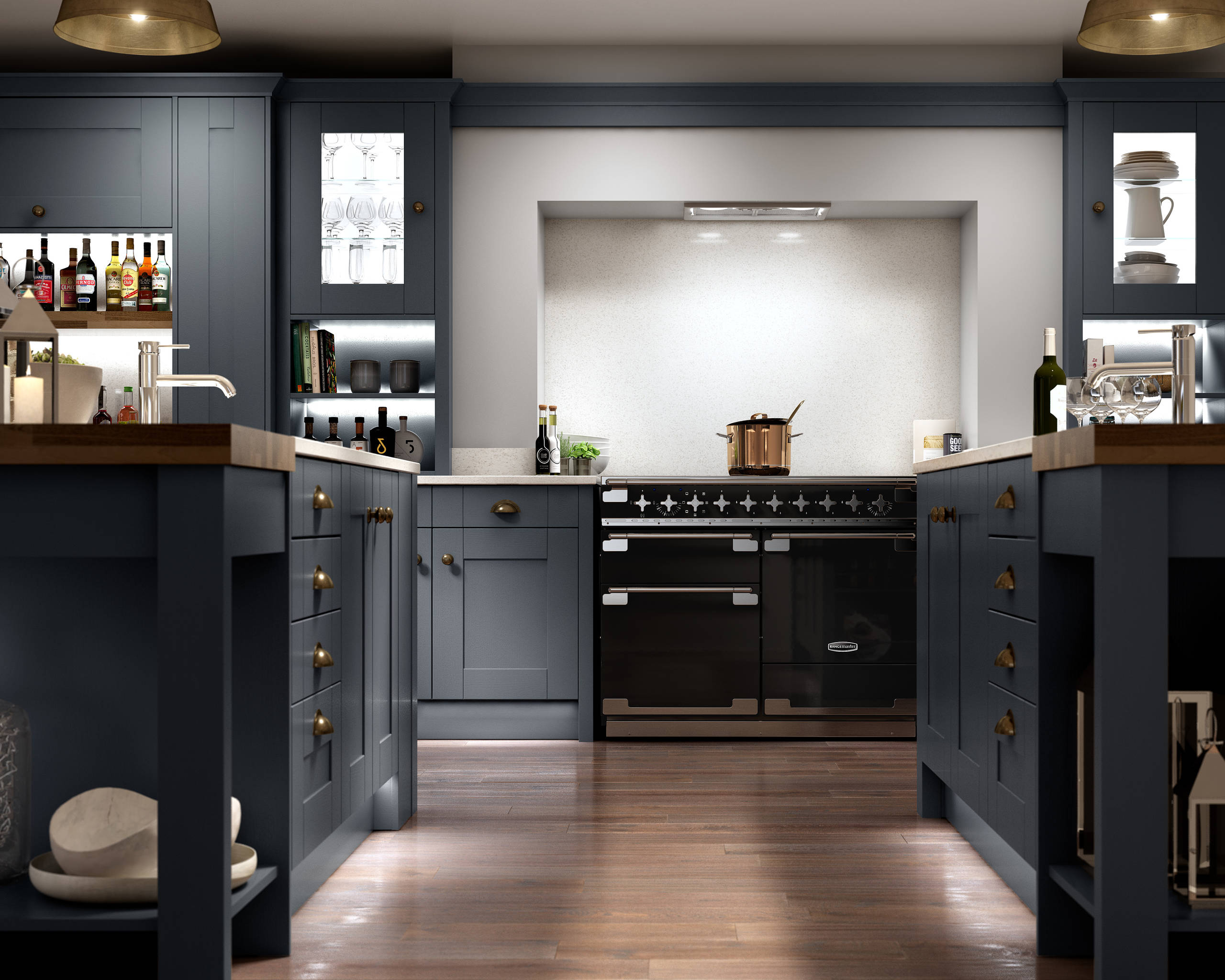 Florence Midnight Blue Kitchen Cabinets