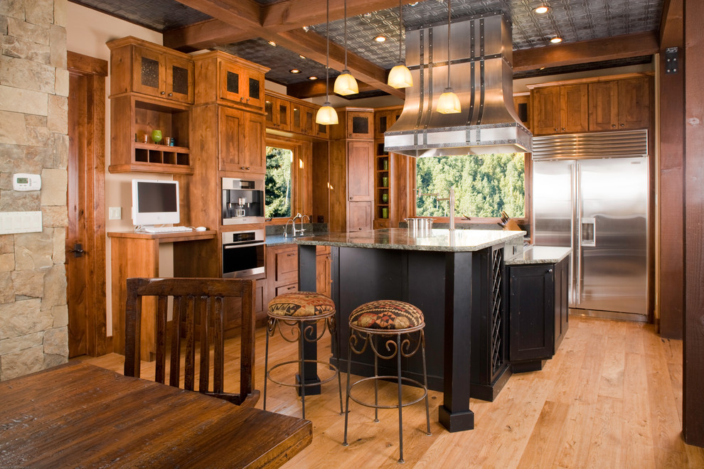 Example of a mountain style kitchen design in Albuquerque
