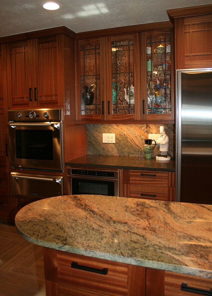 Mission Style Kitchen in Mahogany Craftsman Kitchen Albuquerque