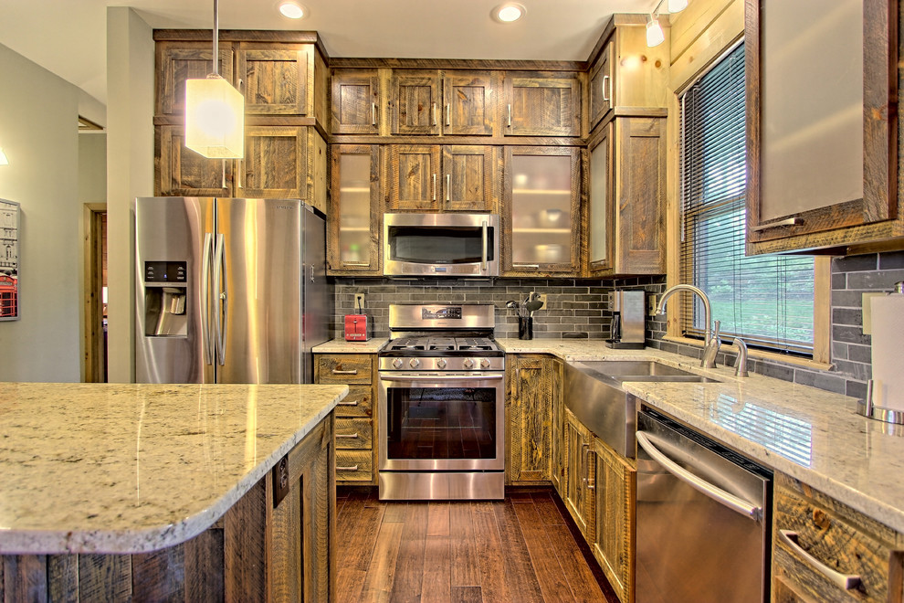 Inspiration for a rustic kitchen remodel in Atlanta
